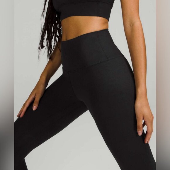 Lululemon Align Ribbed High-Rise Pant 28" Black - Picture 2 of 9